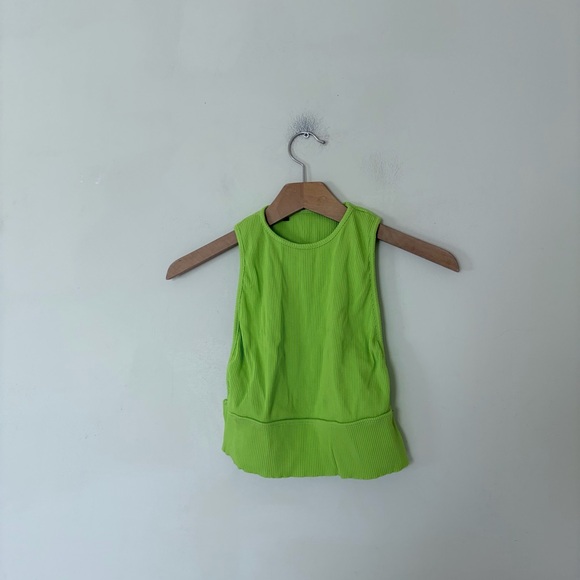 NWOT lulus Absolute Edge Lime Green Sleeveless Two-Piece Bodycon Midi Dress READ - Picture 4 of 11